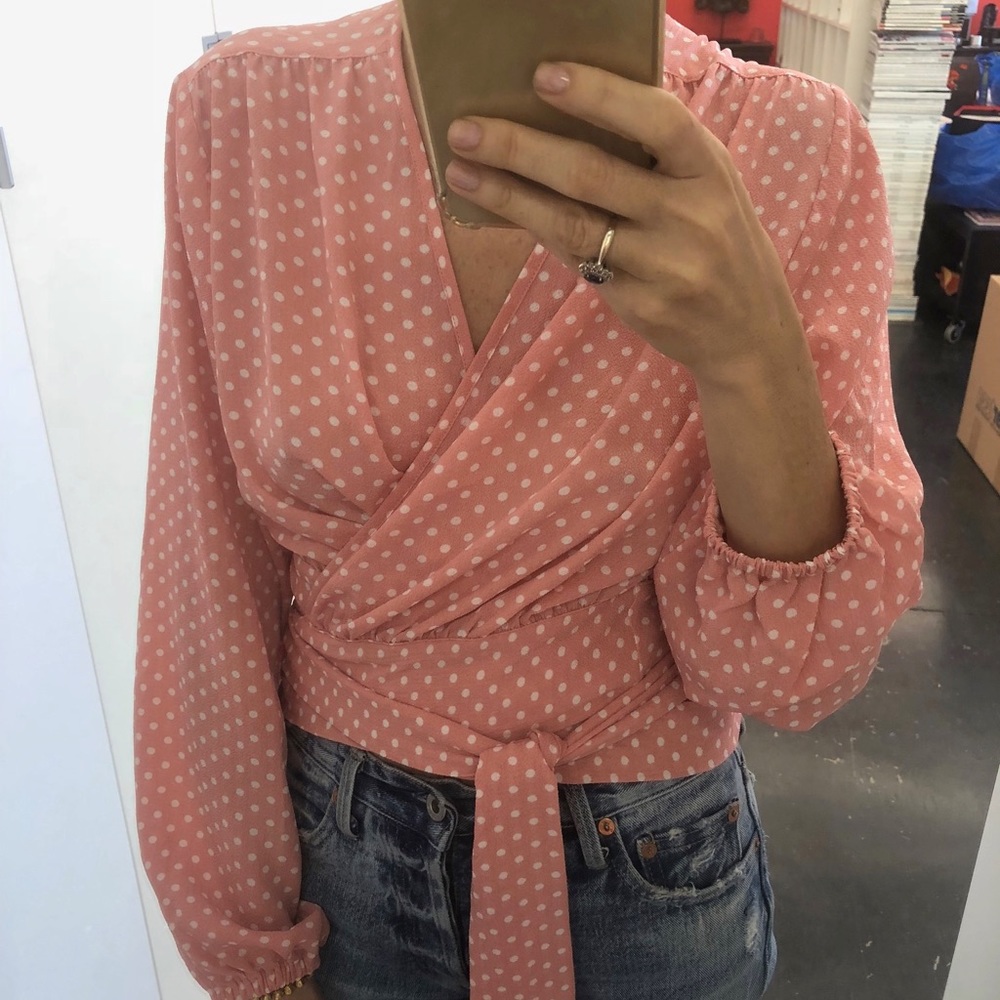 Roe + May Polka Dot Cropped Top